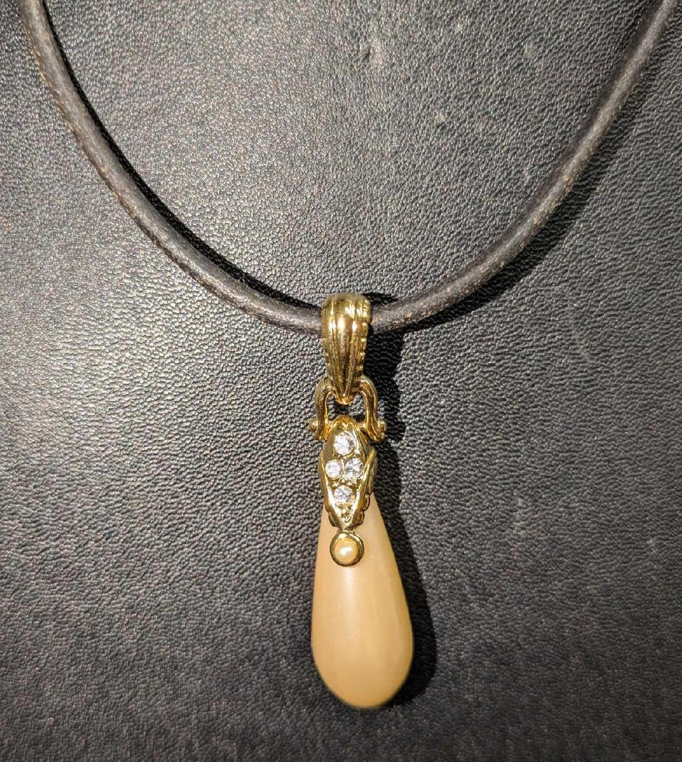 Nolan Miller Pearl Drop Pendant Necklace (1 of 4)