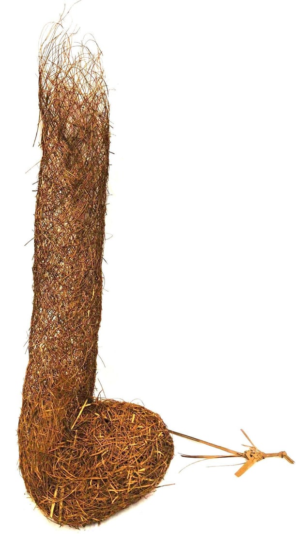 Weaver Bird Nest From The Ivory Coast In West Africa & Handmade Weaving Of A Bird (1 of 8)