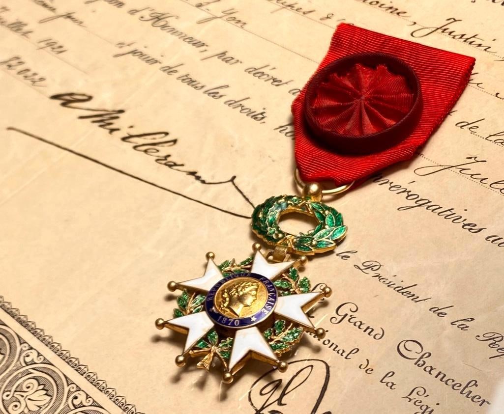 3rd Republic Legion D'Honneur Medal W/ Certificate (1 of 6)