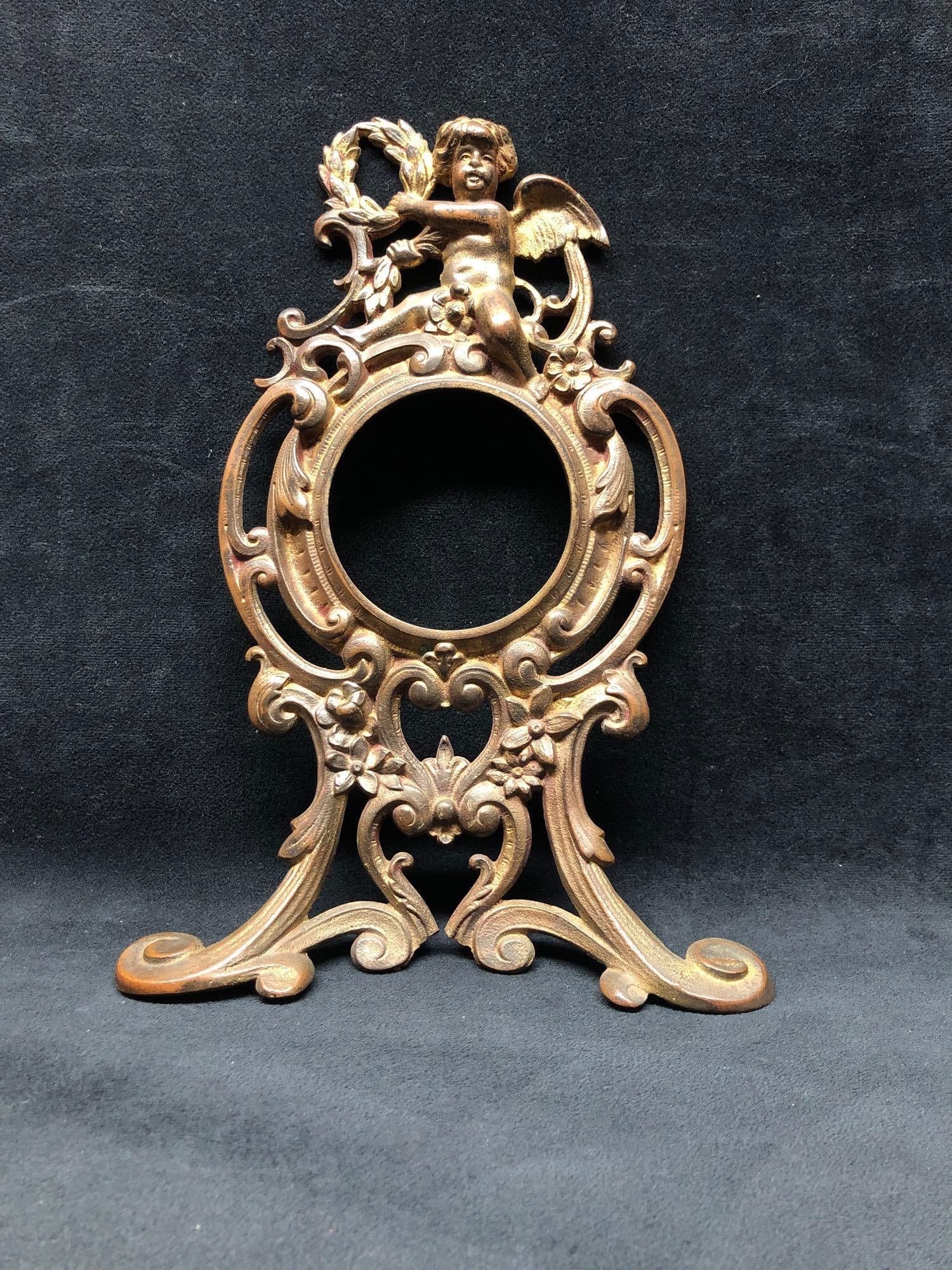 Antique Cast Iron Victorian Mantle Clock Frame (1 of 7)