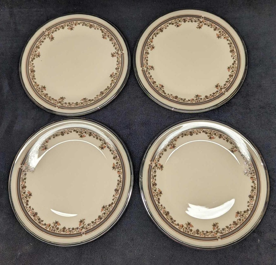 4 Retired Lenox Fine China Lace Point Salad Plates A (1 of 4)