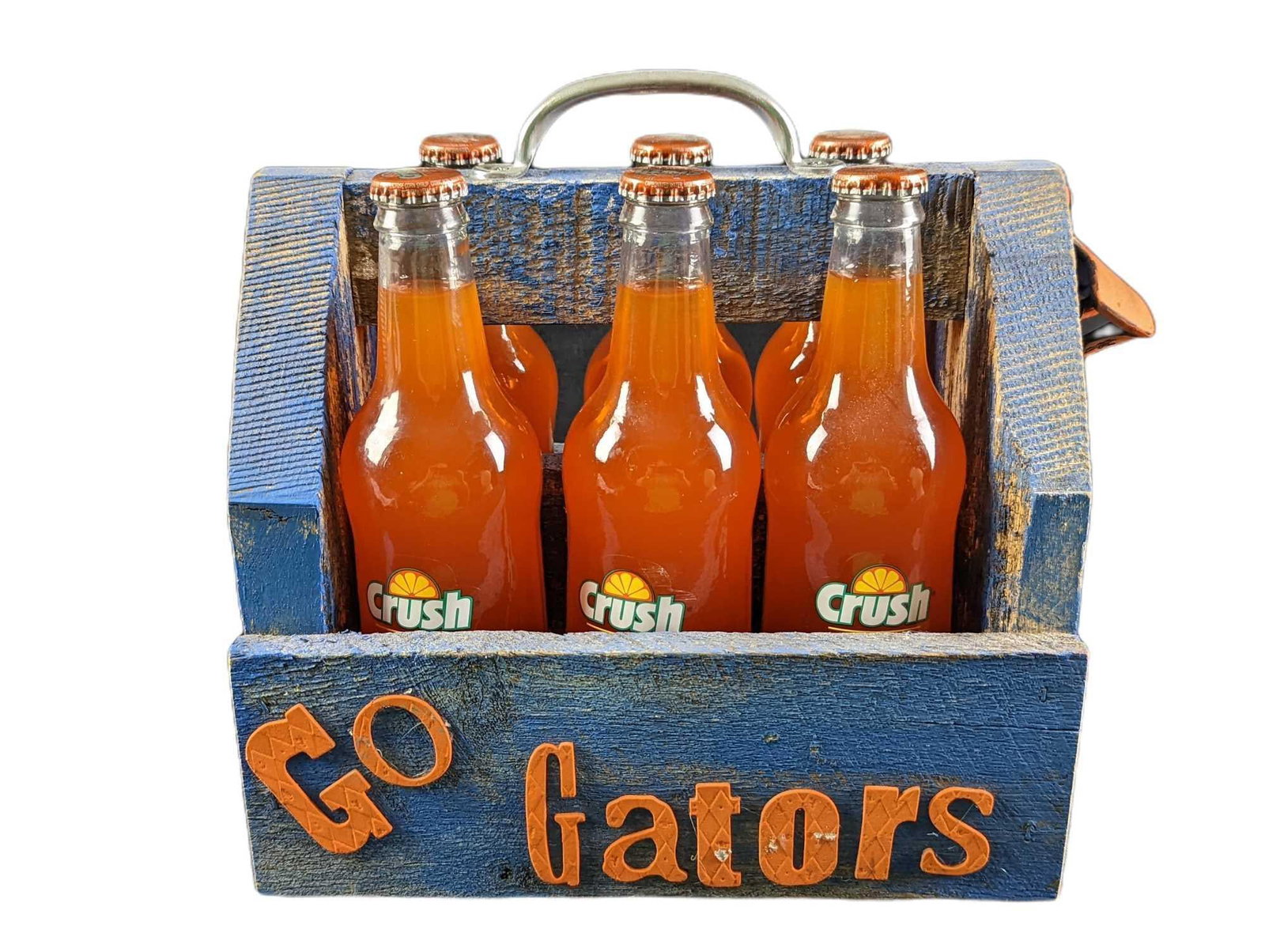 Hand Made Florida Gators Wooden Bottle Holder W Opener (1 of 5)