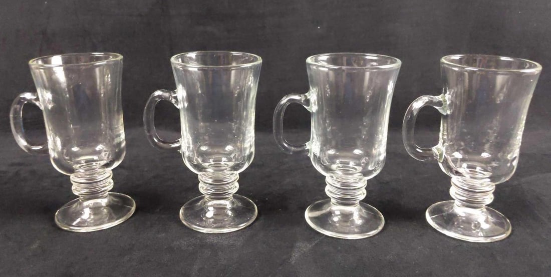 Four Vintage Irish Coffee Glass Mugs By Libbey (1 of 10)