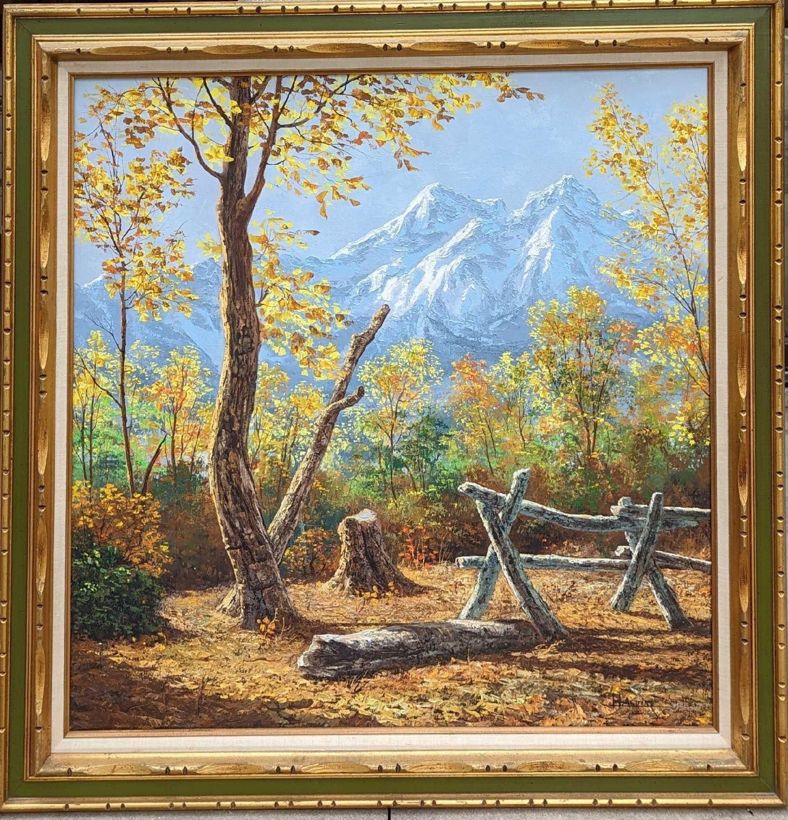 Large Forest Mountain Scenery Original Oil On Canvas By Segunda Huertas-Aguiar (1923-2010)(F72) (1 of 9)