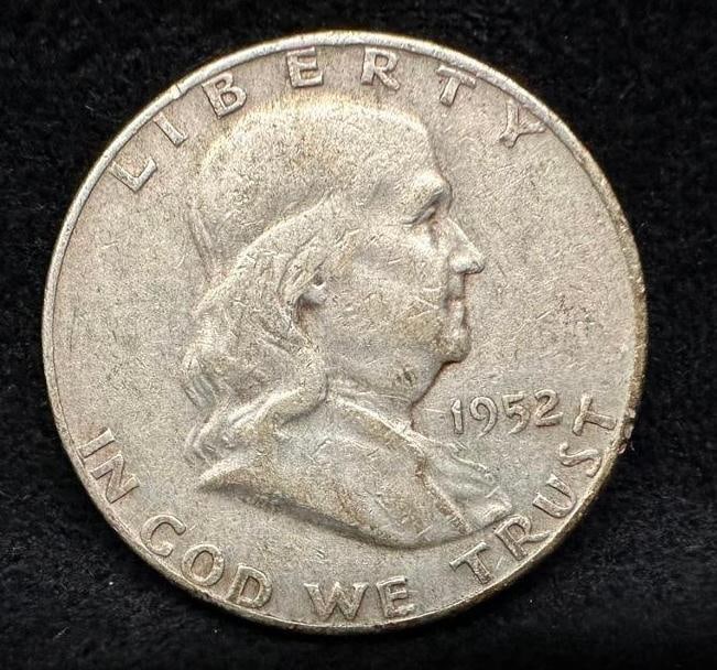 1952 D Franklin Silver Half Dollar (1 of 2)