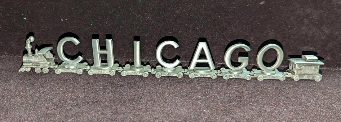 Fort Pewter Chicago Train Car Railroad Mini Figurines (1 of 12)