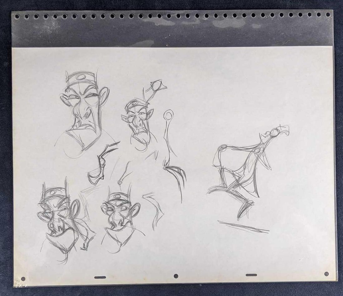 Disney Animator Sketches- Chi Fu: Disney Animator Sketches- Chi Fu Chi Fu is the Emperor of China's trusted advisor. We think these are concept sketches for Mulan showing Chi Fu's emotions and motion throughout a scene. These 