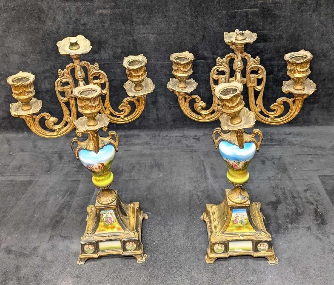 Pair Of Vintage Candelabra Candlestick Holders (1 of 10)