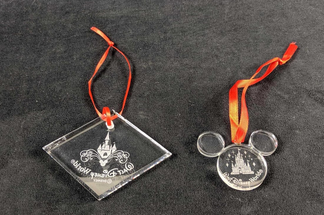 Disney Arribas Brothers Glass Ornaments Lot Of Two (1 of 8)
