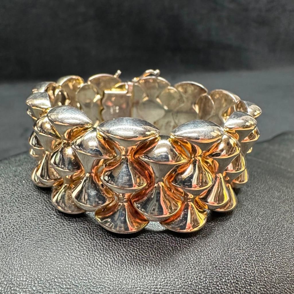 Wide Chunky Sterling Bracelet (1 of 3)