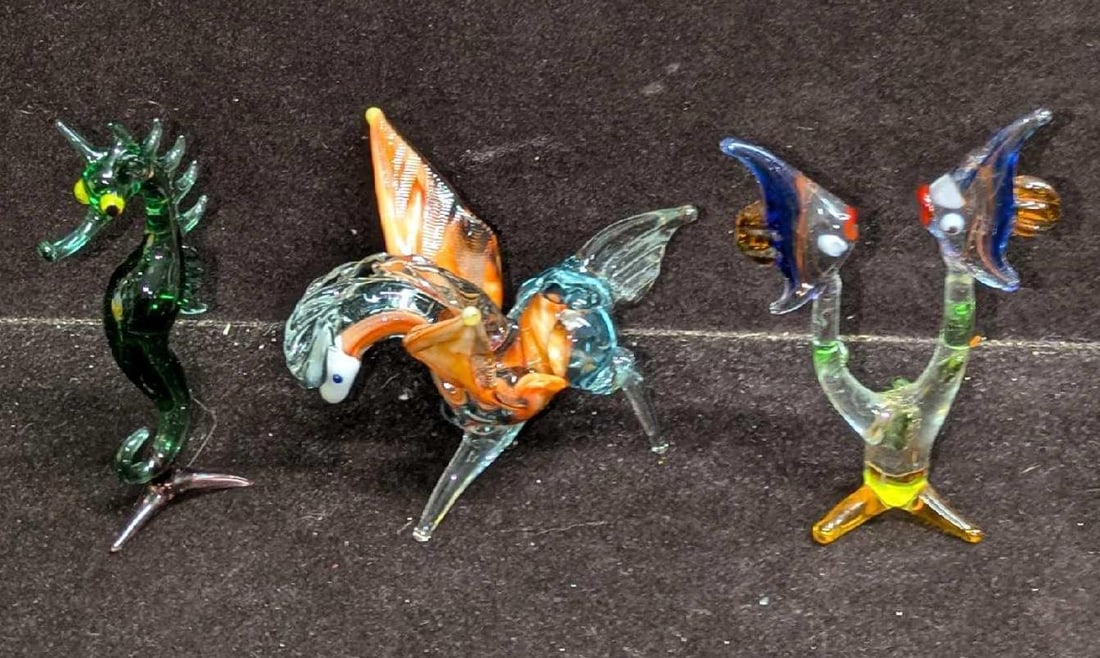 Pegasus Seahorse And Fish Hand Blown Glass Figurines (1 of 8)
