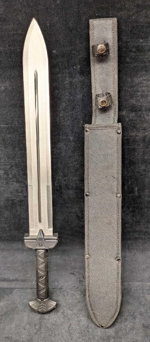 Stainless Steel Sword With Rubber Hilt And Nylon Sheath (1 of 6)
