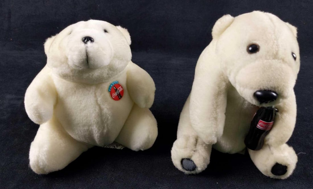 Two Coca Cola Polar Bear Plush Animals (1 of 8)