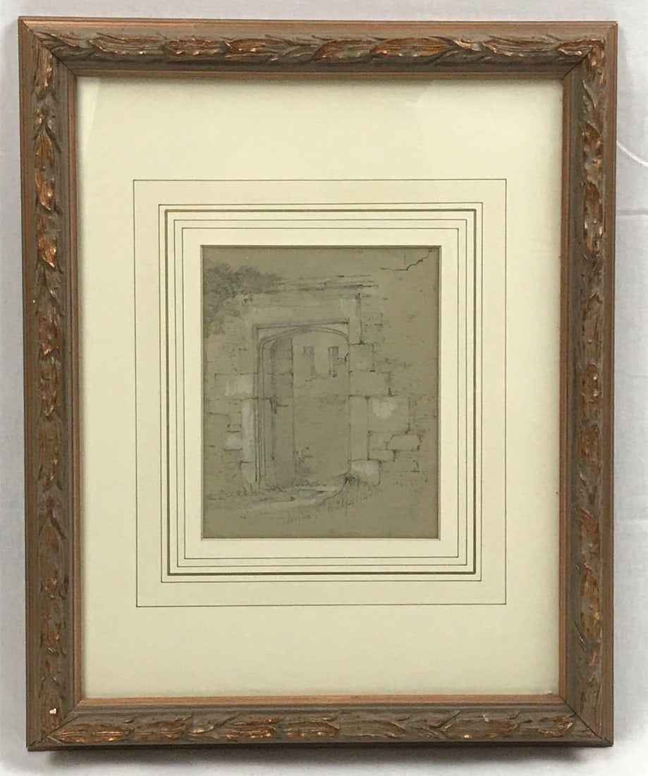 Hand Done French Mat: Hand done French mat. Measures approximately 13.25” across by 16.25” tall and is in good used condition. There are no known signs of defects or quality issues.