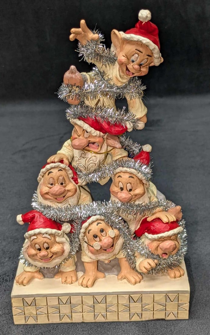 Jim Shore Signed Disney Precarious Pyramid 7 Dwarfs Figurine (1 of 7)