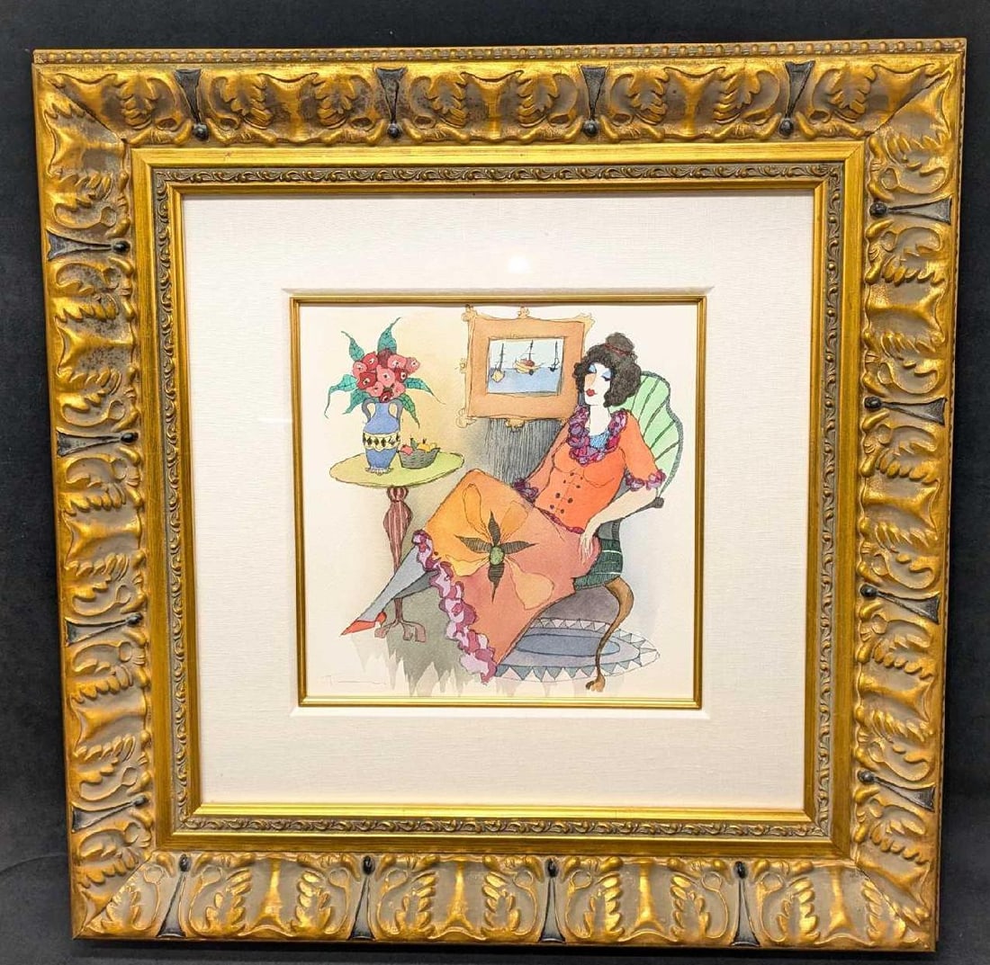 Framed Mixed Media Itzchak Tarkay Picture Perfect R42 (1 of 7)