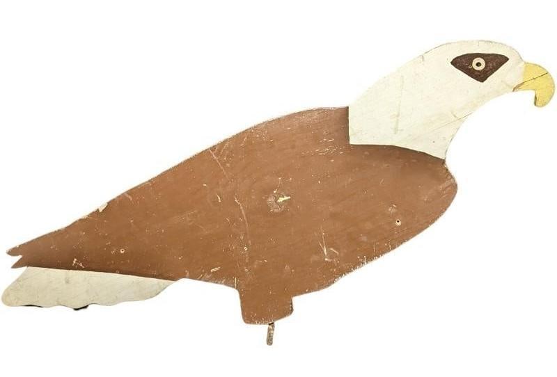 Vintage Handmade Wooden Eagle Weathervane (1 of 7)