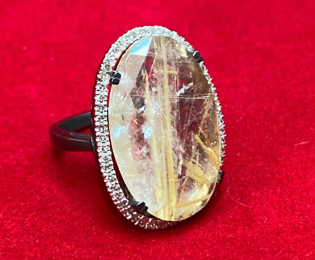 Sterling Rutilated Quartz Ring (1 of 4)