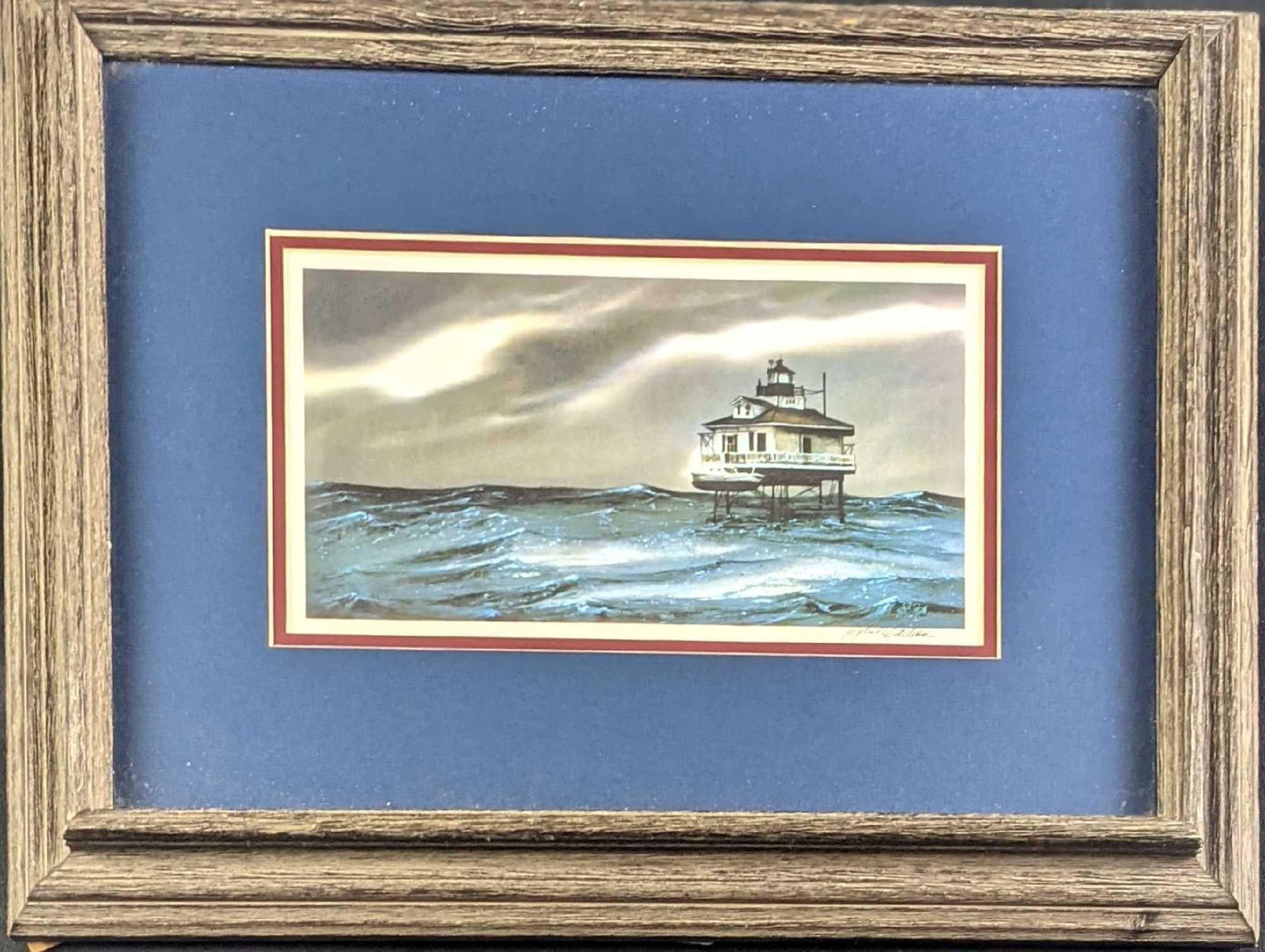 Framed John R Carlson Signed Ocean Stilt House Print (1 of 5)