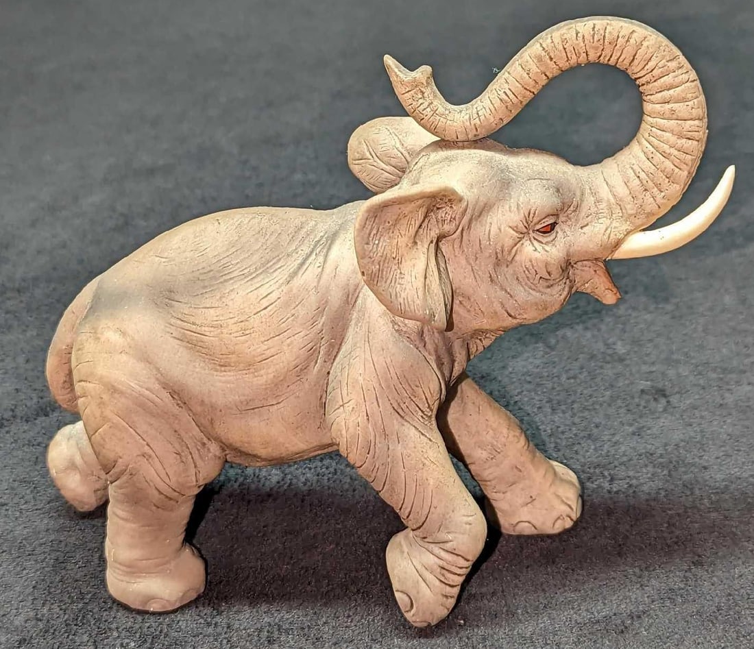 Andrea By Sadek Small Ceramic Trunk Up Elephant (1 of 6)