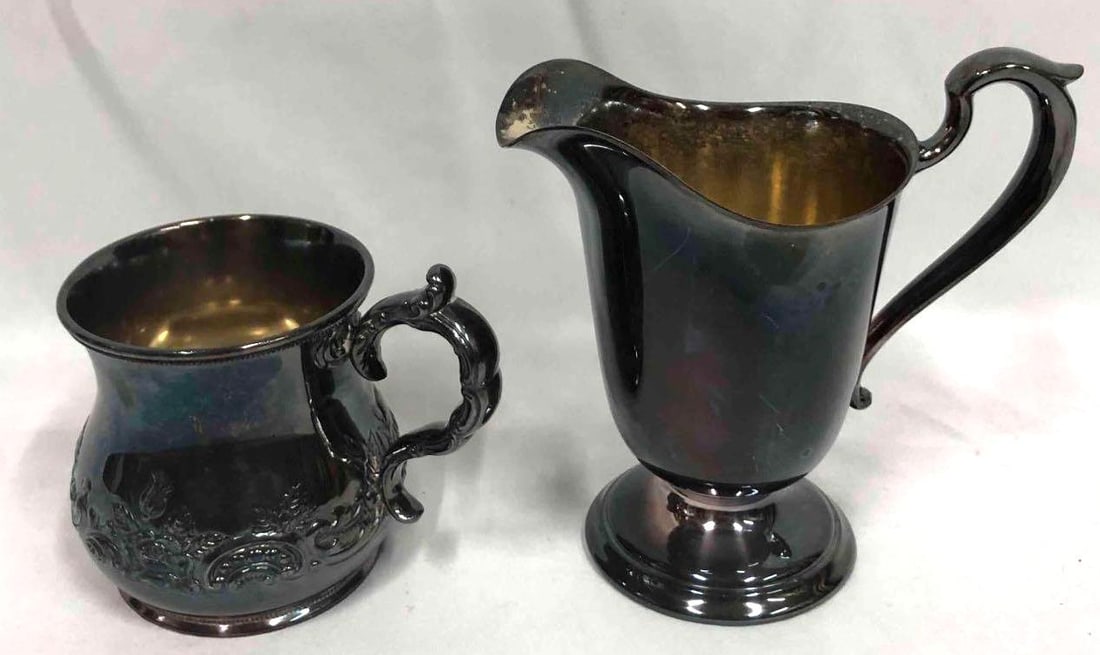 Vintage Gorham Silverplate Teapot  EPY410 & Wilcox Silver Co. Quadruple Plated Creamer (1 of 12)