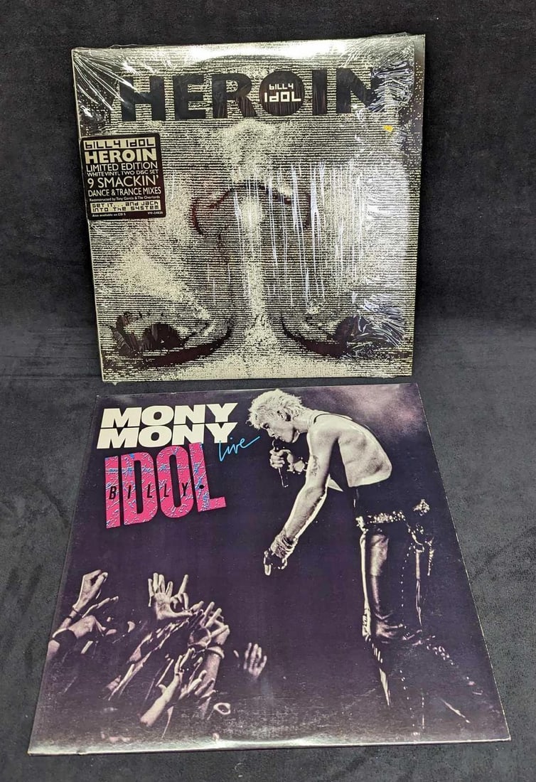 Billy Idol LE White Vinyl Heroin & Mony Mony LPs (1 of 8)