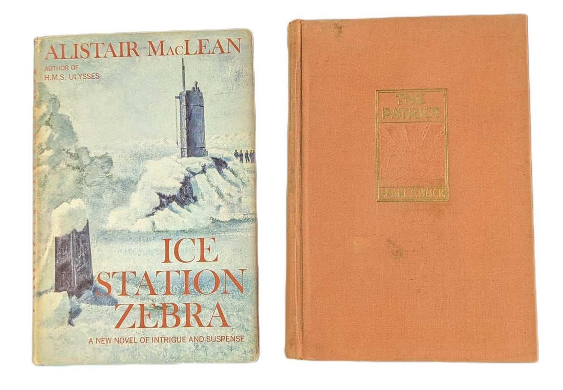 Vintage Ice Station Zebra & The Patriot Hardcovers: This lot includes: (1) Ice Station Zebra: A New Novel Of Intrigue And Suspense By Alistair MacLean. This was published by Doubleday & Company (New York). Book Club Edition. This was copyrighted in