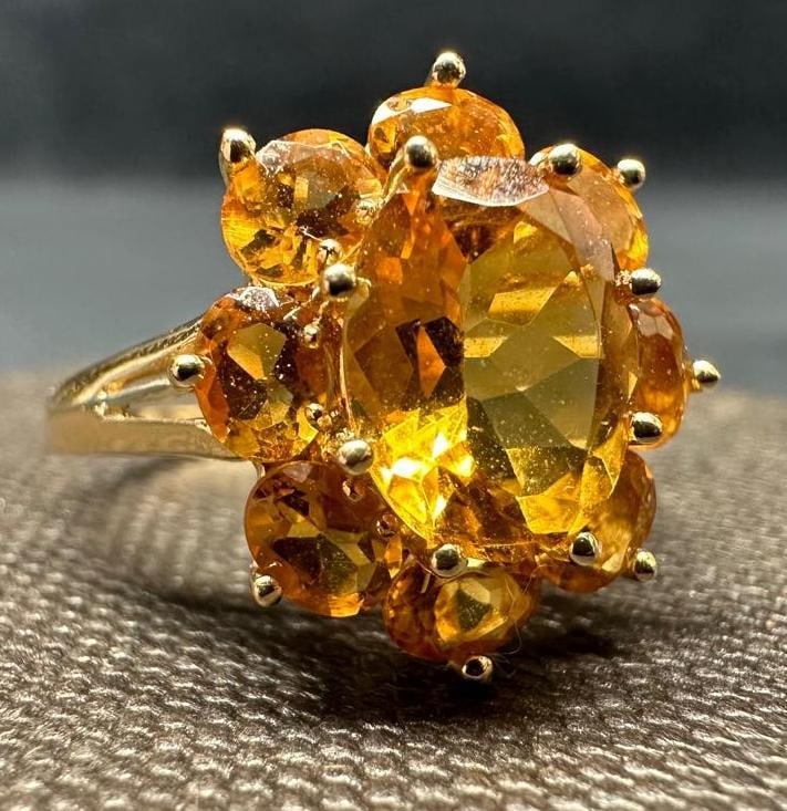 14k Gold Citrine Cocktail Ring (1 of 3)