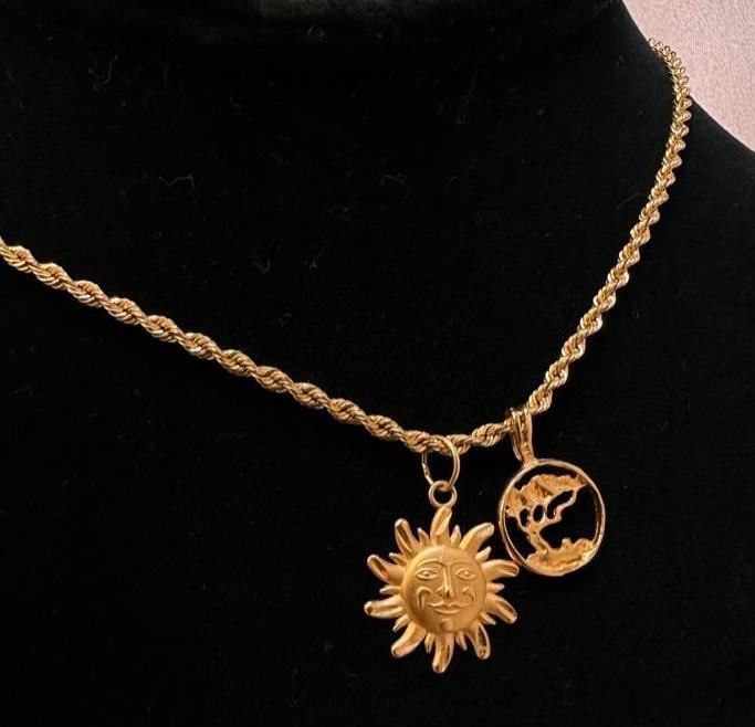 Michael Anthony 14k Necklace Sun & Tree Pendant (1 of 2)