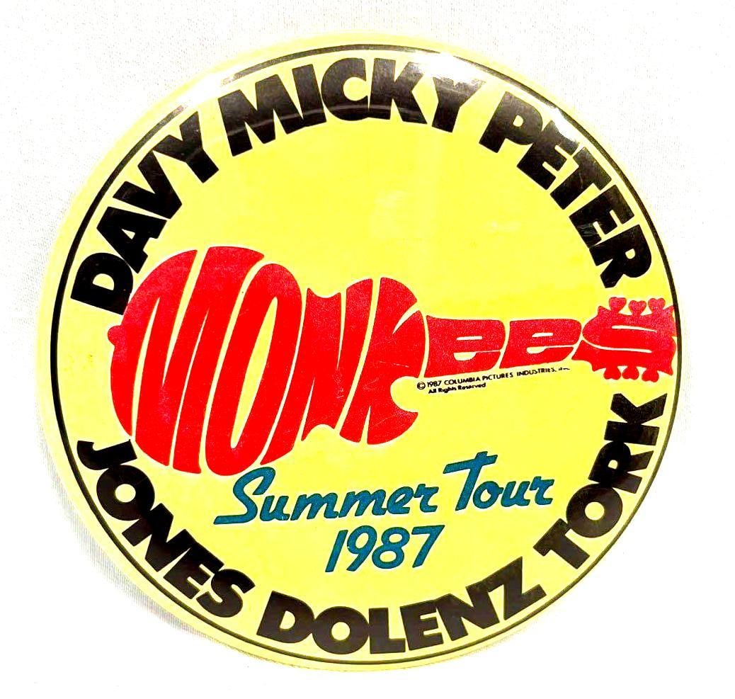 Vintage Monkees Summer Tour 1987 Button Pin Davy Micky Peter Jones Dolenz Tork (1 of 7)