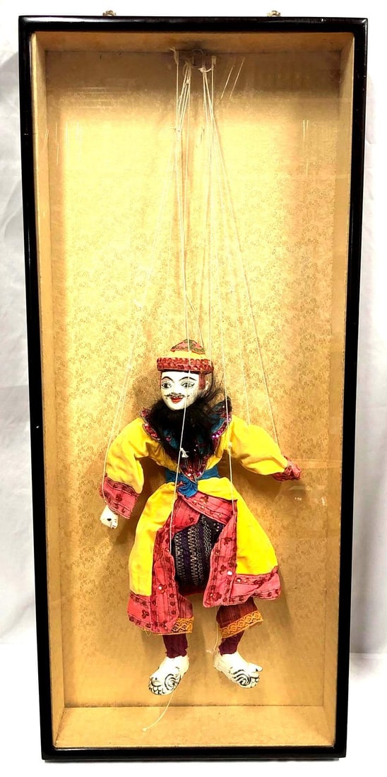 Vintage Thai Marionette String Puppet Shadow Box (1 of 4)