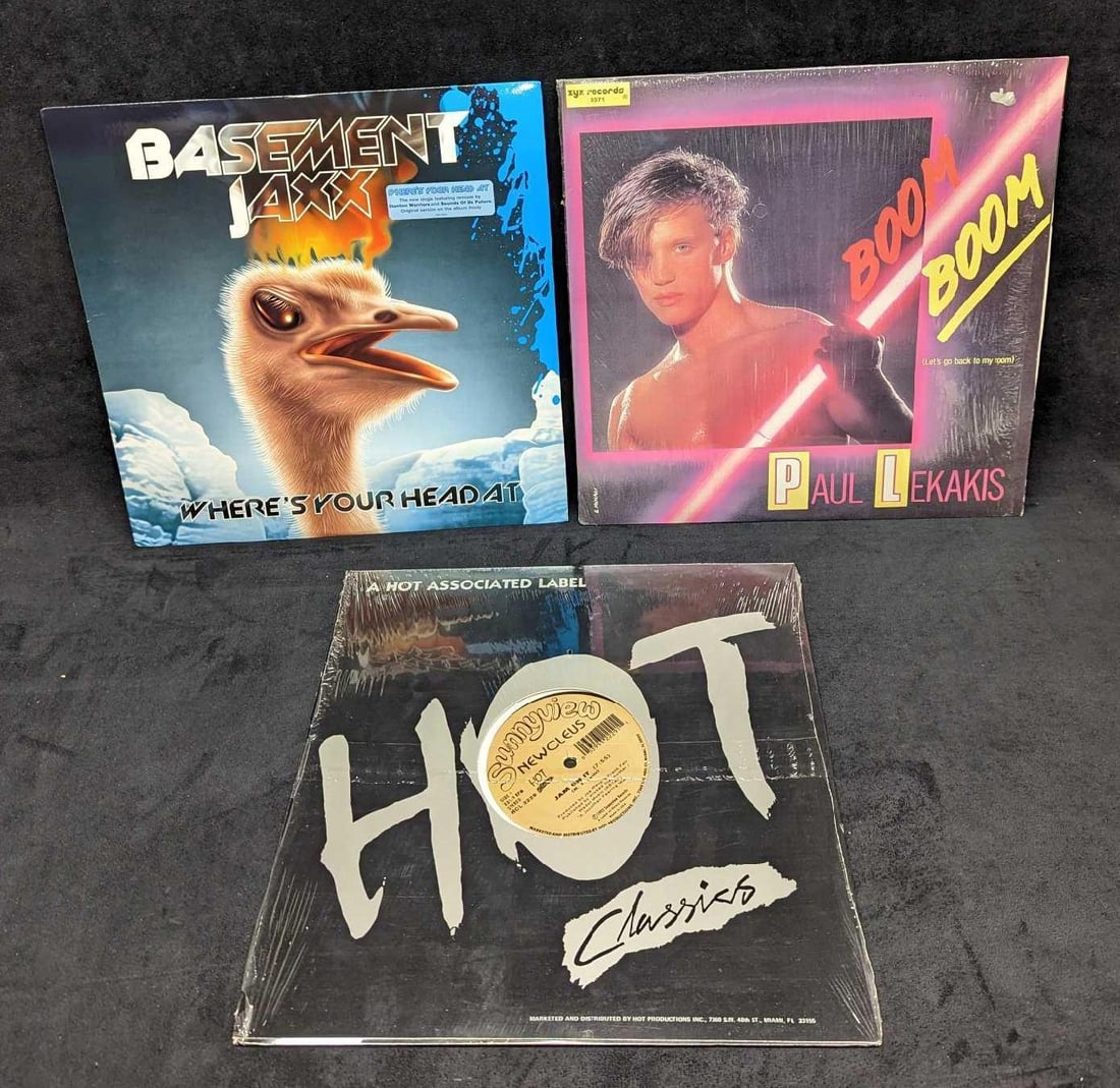 3 LPs Basement Jaxx Paul Lekakis Newcleus: 3 LPs Basement Jaxx Paul Lekakis Newcleus. This lot includes: (1) Basement Jaxx – Where's Your Head At. This was released by Astralwerks in 2001. (1) Paul Lekakis – Boom Boom (Let's Go Bac