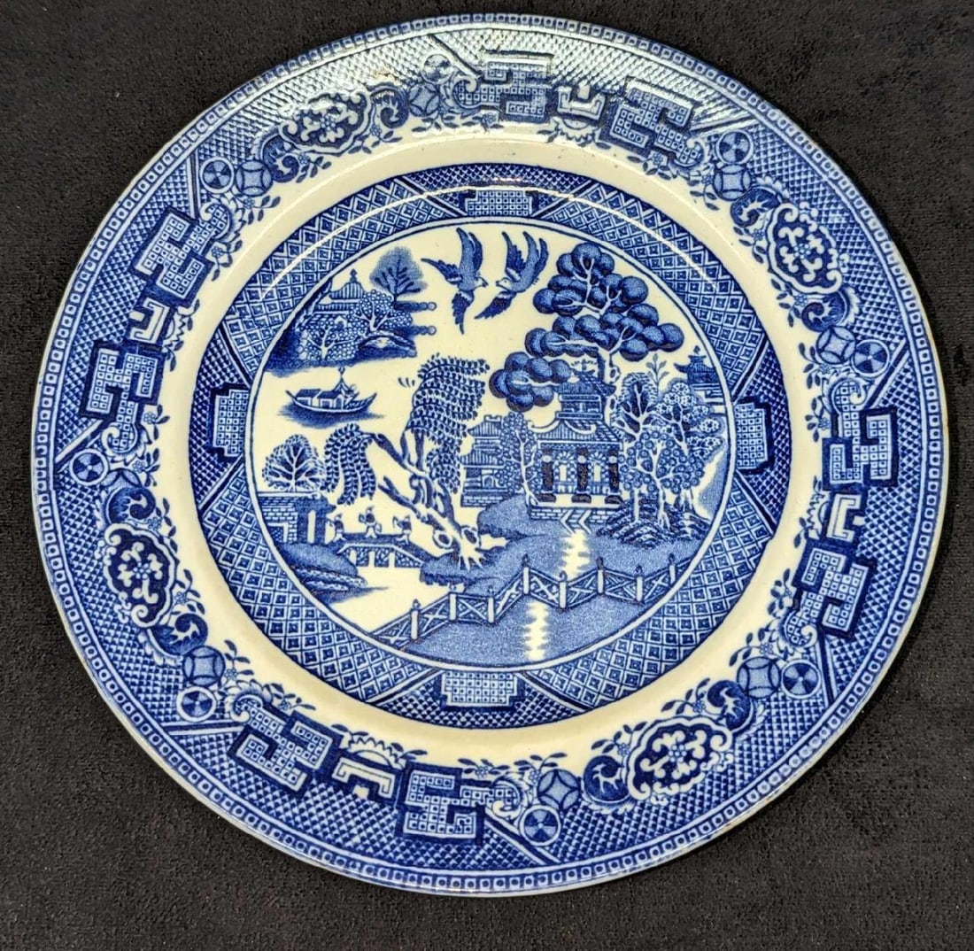 Vintage English John Steventon & Sons Willow 9" Plate (1 of 5)