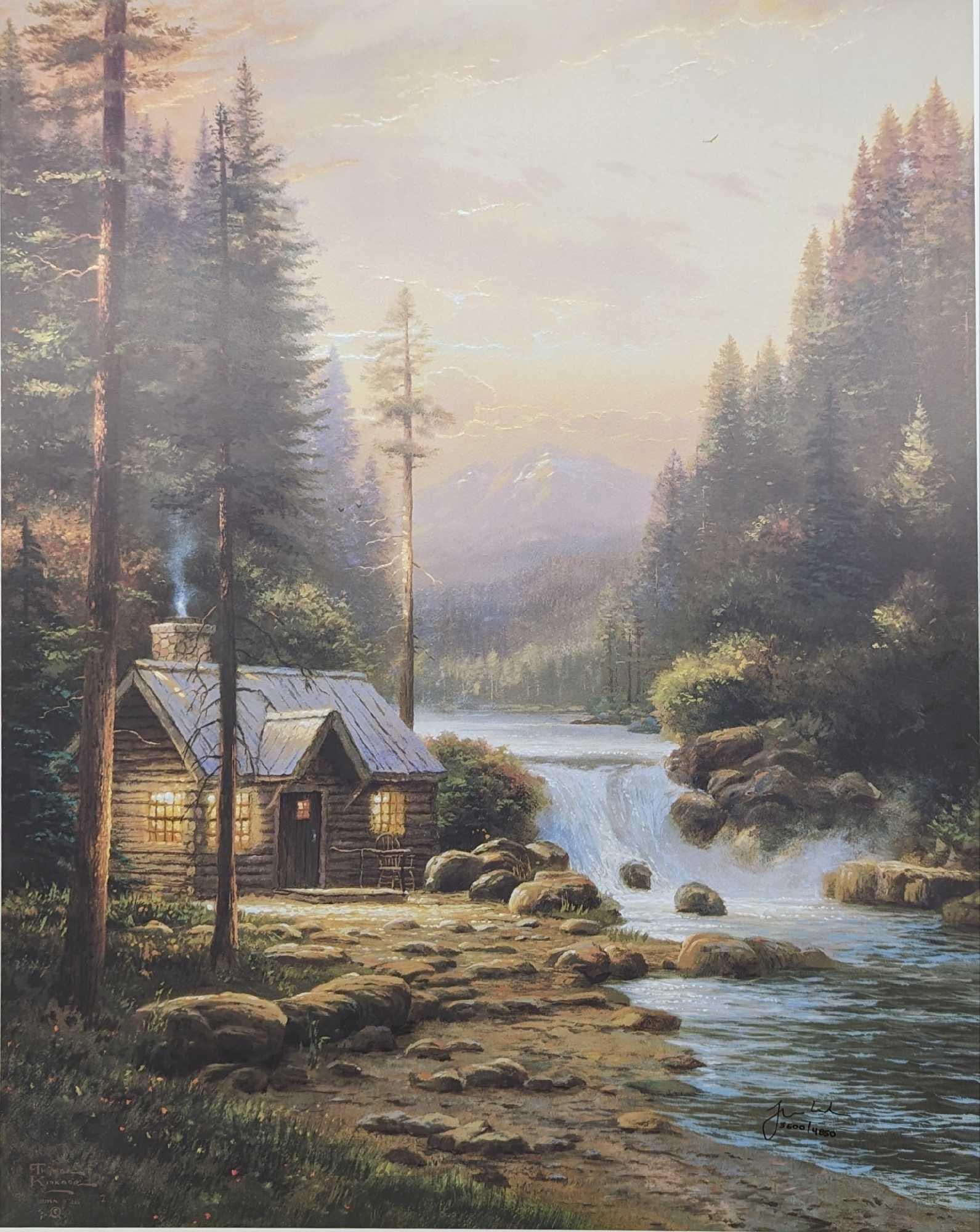 LE Thomas Kinkade "Evening in the Forest" Litho (1 of 6)