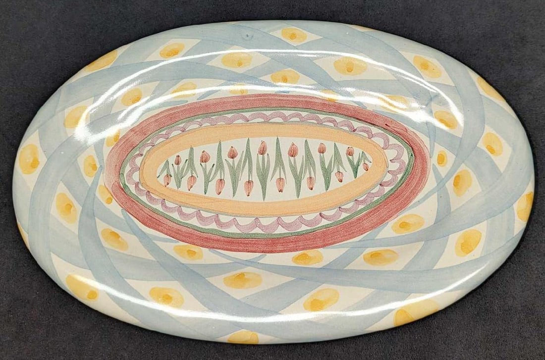 MacKenzie-Childs Pottery 16" Oval Serving Platter (1 of 3)