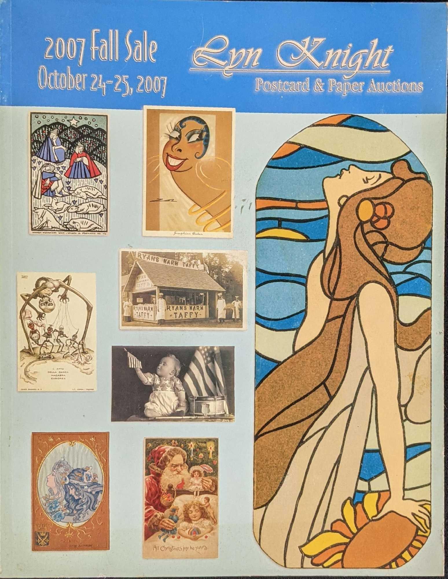 Lyn Knight Postcard & Paper Auction 2007 Softcover: This is the auction catalog for Lyn Knight's Postcard and Paper Auctions for the 2007 Fall Sale. This was published by Lyn Knight (Kansas City) in 2007. While the auction is long over, this catalog sh