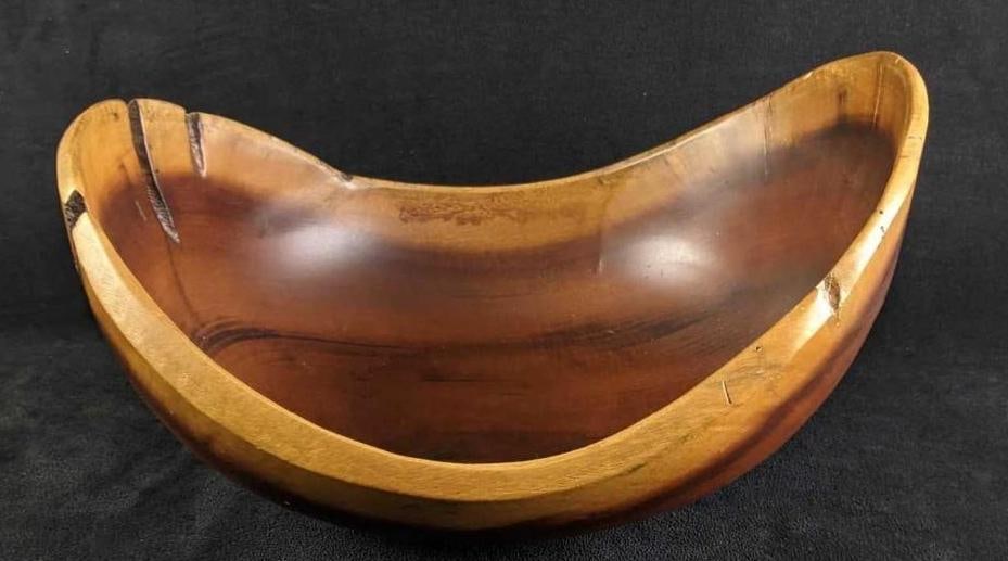 Solid Wood Carved Decorative Bowl (1 of 9)