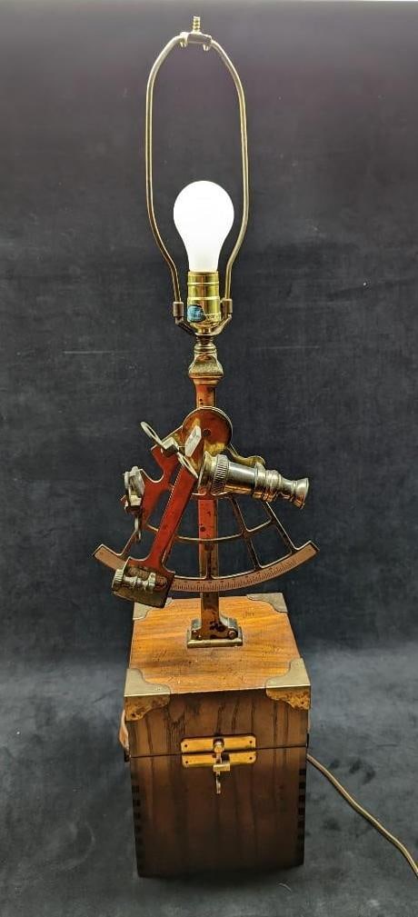 Nnob Creek Nautical Sextant And Chest Lamp (1 of 6)
