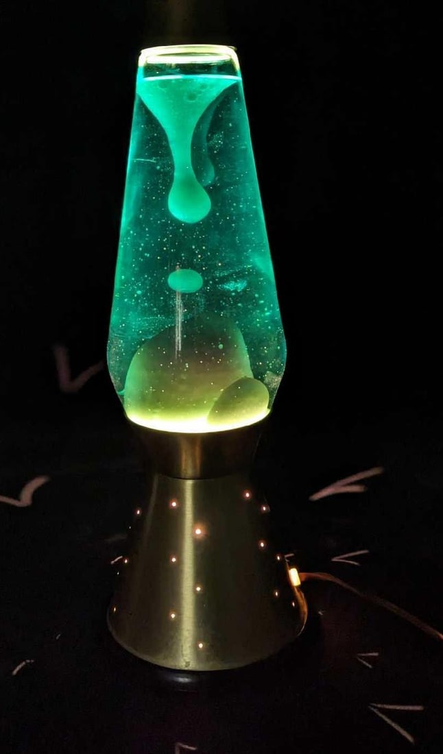 Vintage Groovy Mod Starlight Gold Tone Lava Lamp (1 of 15)