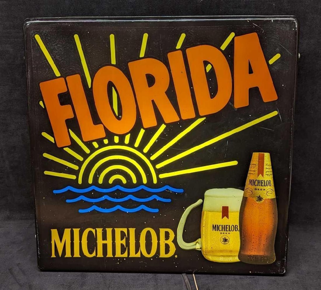 Michelob Beer Florida Light Up Advertising Sign (1 of 10)