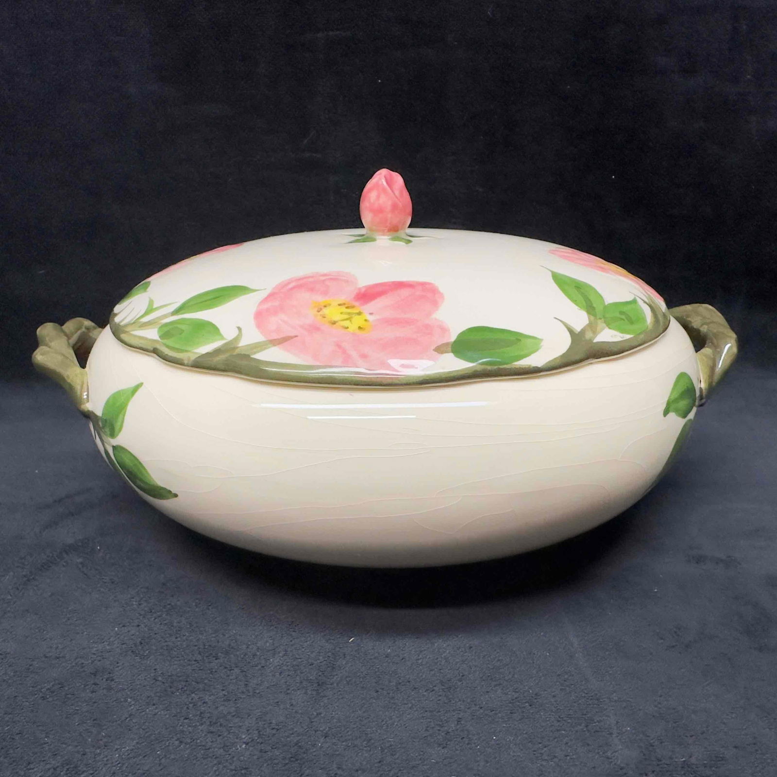 Franciscan Desert Rose Covered Casserole Vegetable Serving Dish Bowl Handles Lid (1 of 7)