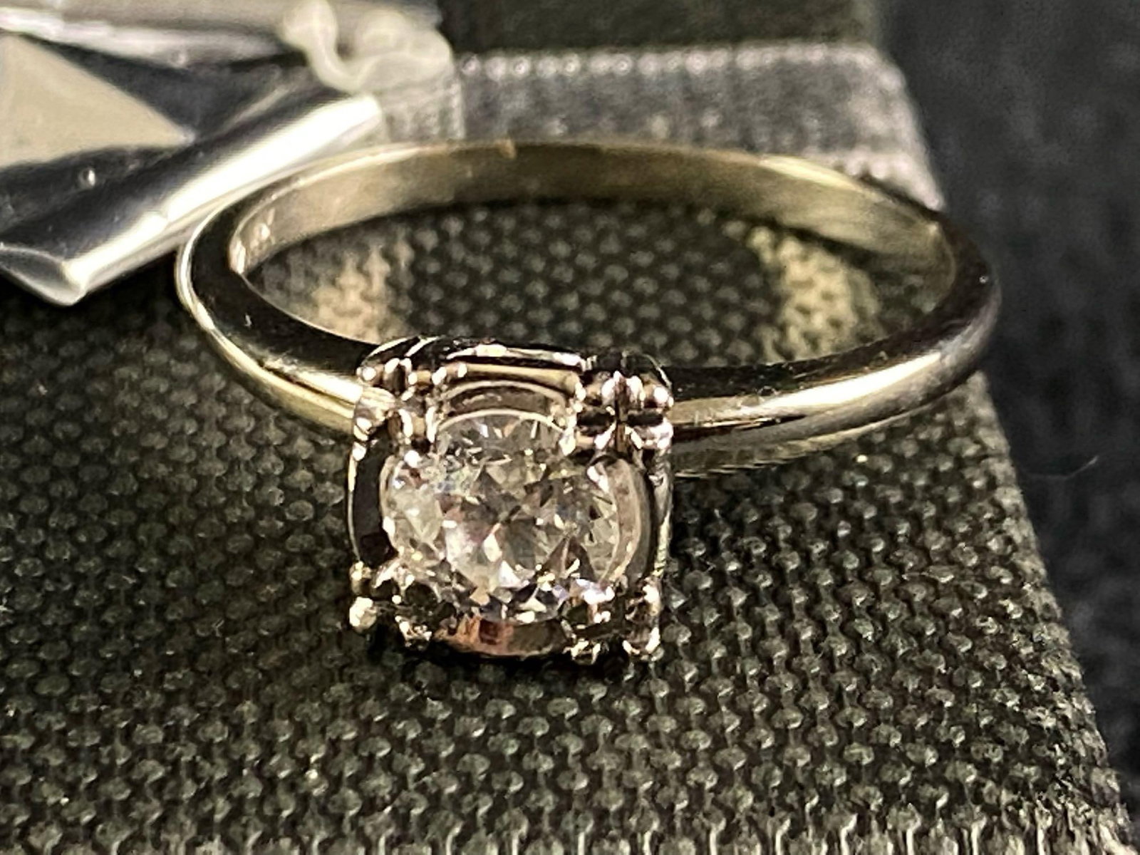 Antique Certified .55 Carat 14K White Gold Solitaire Engagement Ring (1 of 12)