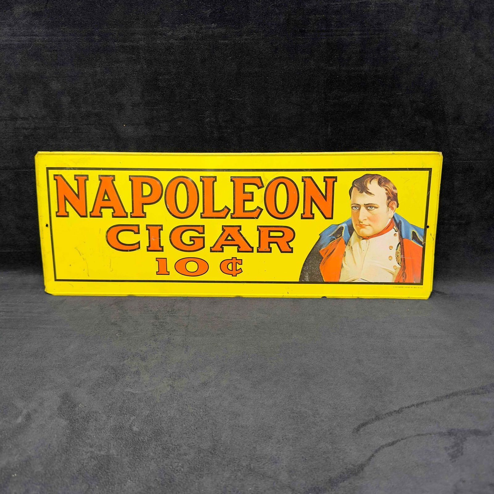 Napoleon Cigar 10 Cents Metal Litho Sign 1974 Tobacco Sanford Heilner (1 of 5)