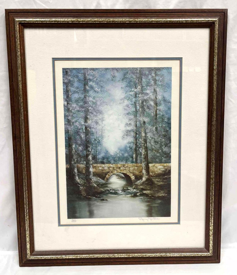 Signed & Numbered "Country Bridge" Print By Sherry Masters With COA (1 of 8)
