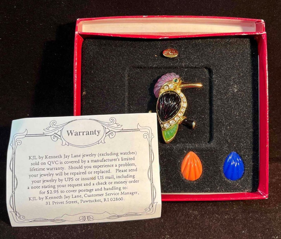 Kenneth Jay Lane Interchangeable Bird Brooch (1 of 8)