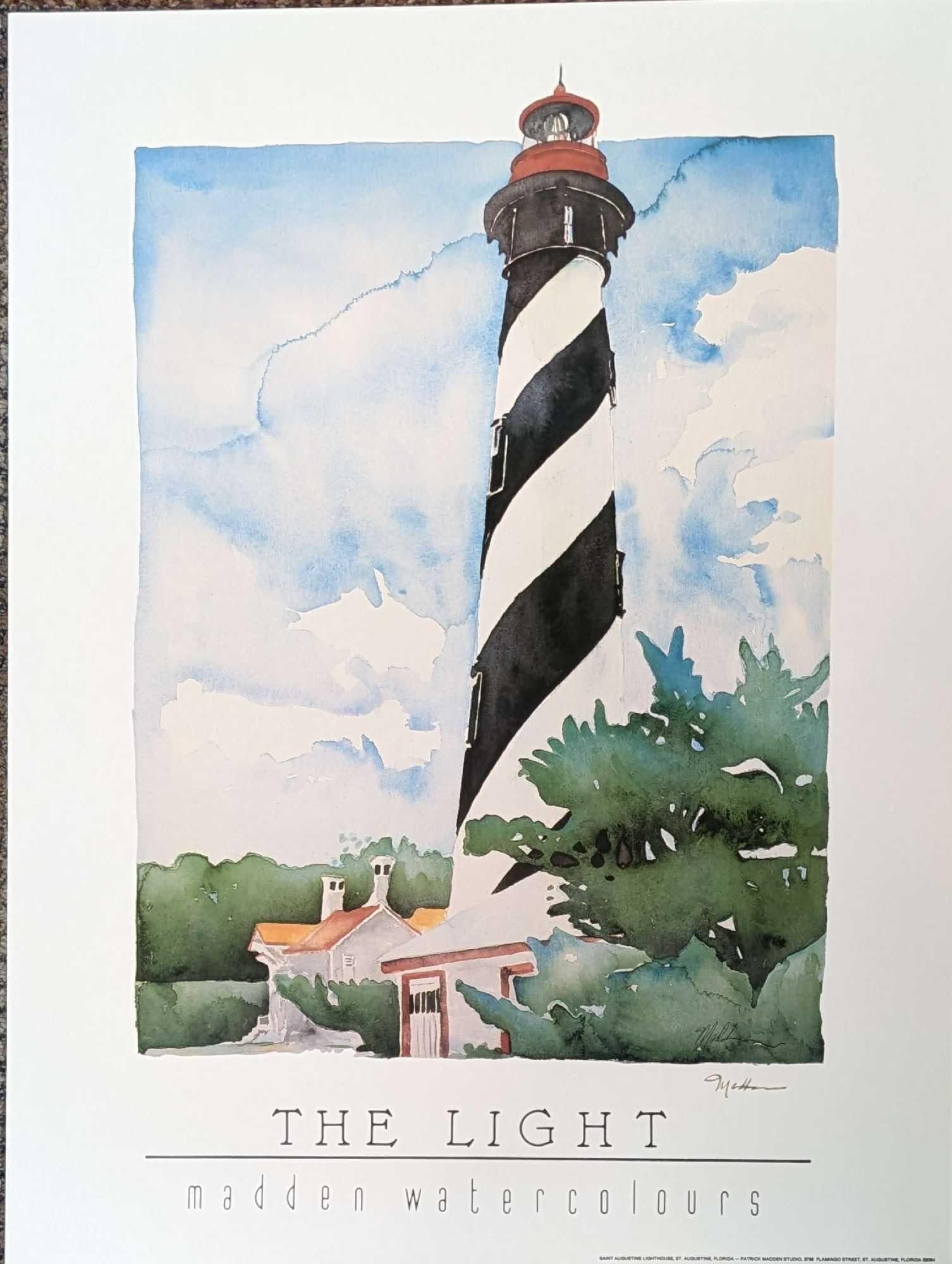 Pat Madden Signed The Light Lighthouse Print AP 386E (1 of 3)
