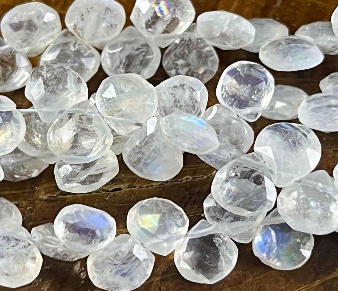 Rainbow Moonstone Faceted Tear Drop Beads 5mm-7mm (1 of 5)