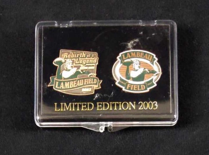2003 Green Bay Packers LE Pins Set Of Two W Case (1 of 2)