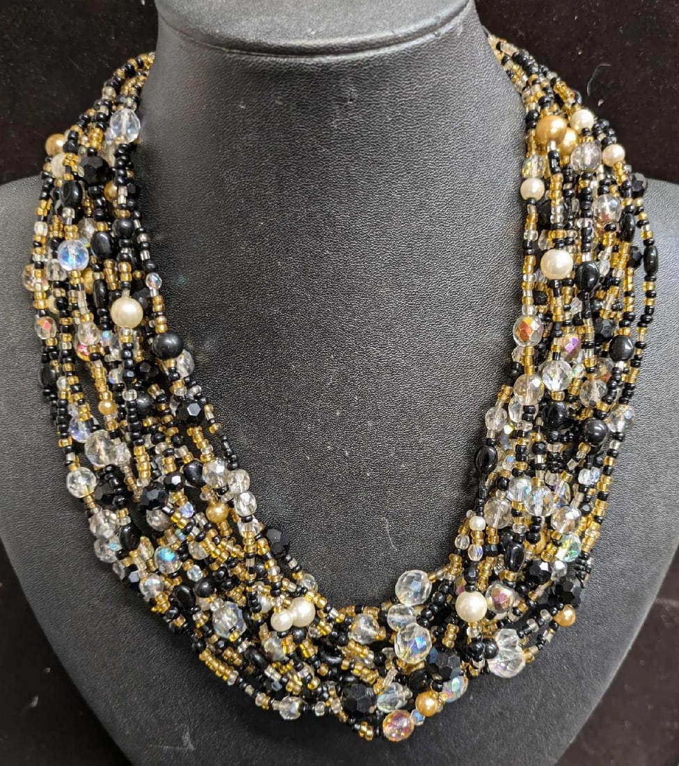 Joan Rivers Goldtone Multi-Strand Beaded Necklace (1 of 4)