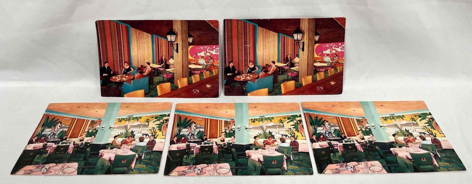 Vintage Postcards From The Columbus Hotel In Miami: This lot contains Vintage Postcards From The Columbus Hotel In Miami. The postcards are each approx 5 1/4" x 7 1/2" and altogether they weigh about 0.06lbs. The back of all of the postcards are blank.